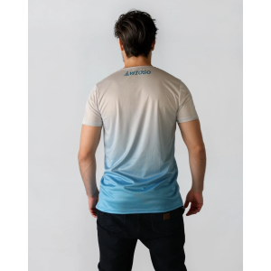 Koszulka Sportowa Gradient Biel–Błękit