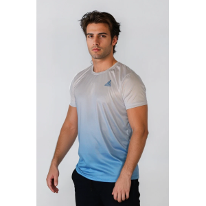 Koszulka Sportowa Gradient Biel–Błękit