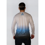 Longsleeve Sportowy Gradient Biel-Błękit