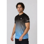 Koszulka Sportowa Gradient Czerń–Błękit