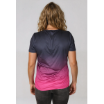 Koszulka Sportowa Gradient Grafit–Róż